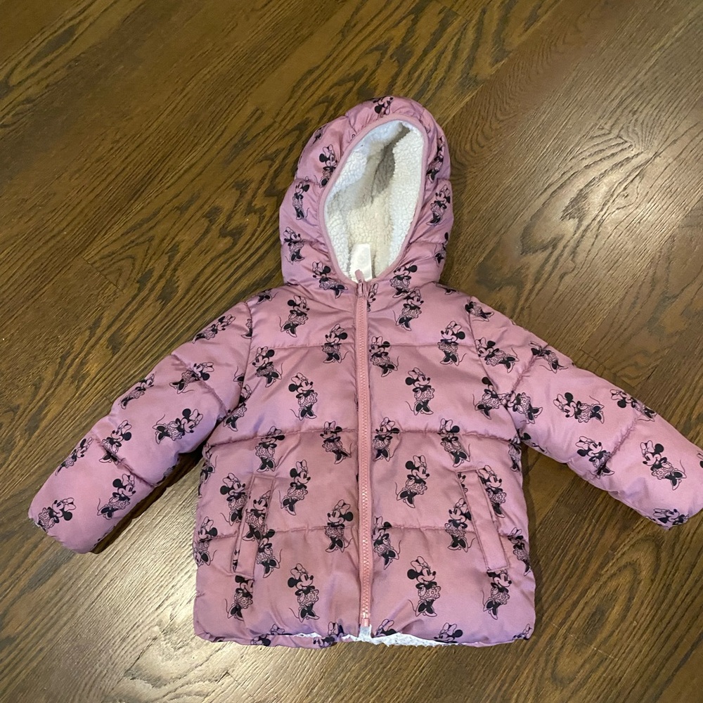 EUC Gap Minnie Mouse Puffer, size 4YO